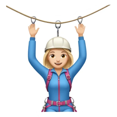 zip line emoji girl small emoji sticker