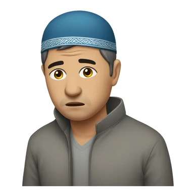 person from Uzbekistan sad sticker