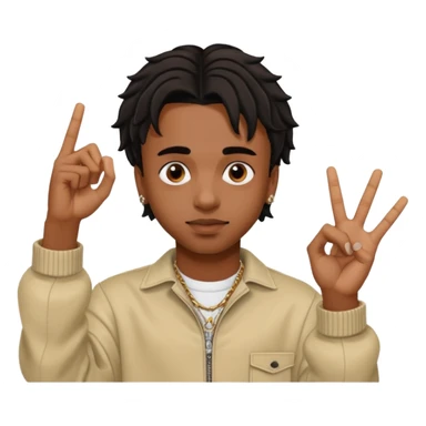 Playboi Carti YVL hand sign sticker