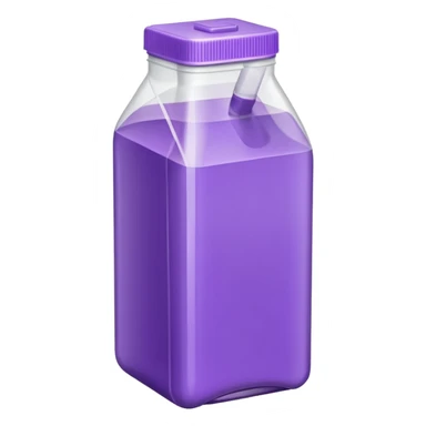 suco de caixinha branco e roxo sticker