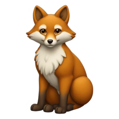 Renard bleu a plusieur queue sticker