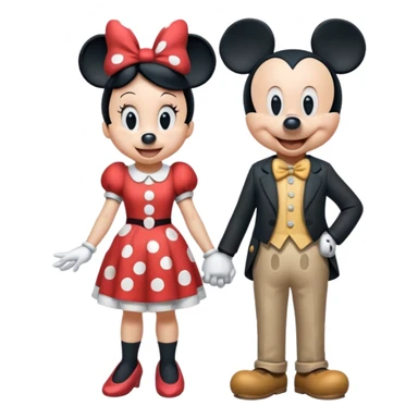 Minnie and Mickey Mouse sticker