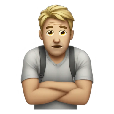 stressed man sticker