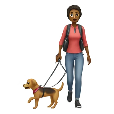 Dog walker with emergency  sticker