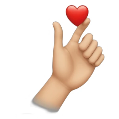 a hart in a hand sticker