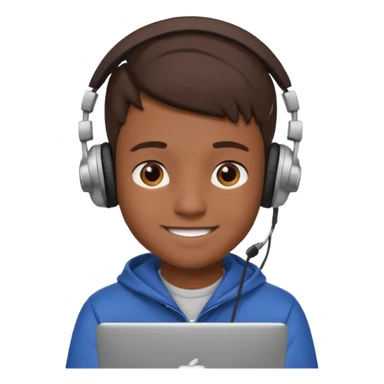 a boy attainting a Online Classes happily  sticker