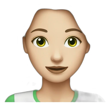 white-woman-greeneyes sticker