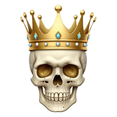 Skull with a crown sticker