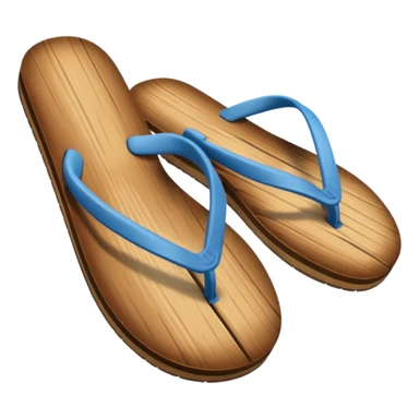 wood flip flop sticker