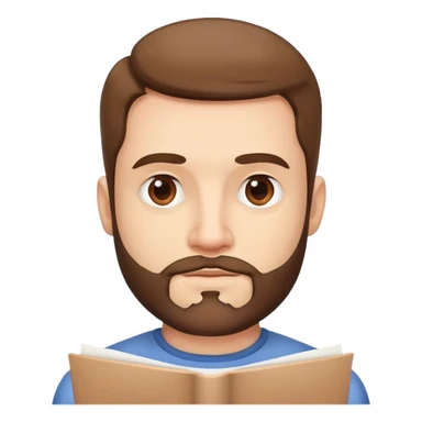 prof avec un peu de barbe gros menton qui montre une liste sticker