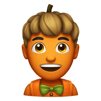 A Halloween pumpkin costume sticker