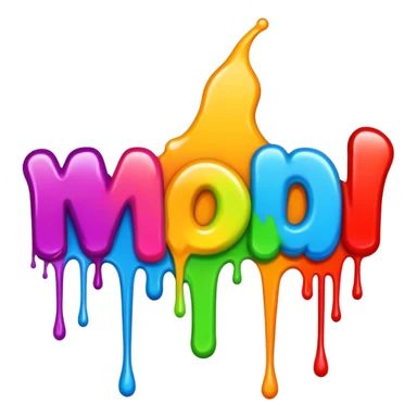 Graffiti the word mod with drippy paint  sticker