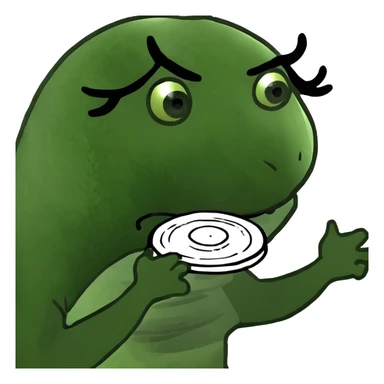 medusa throwing a frisbee sticker