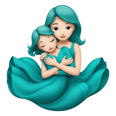 Teal hugs with Belles wording sticker