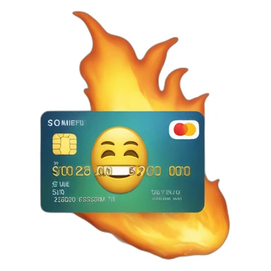 creditcard-on-fire sticker