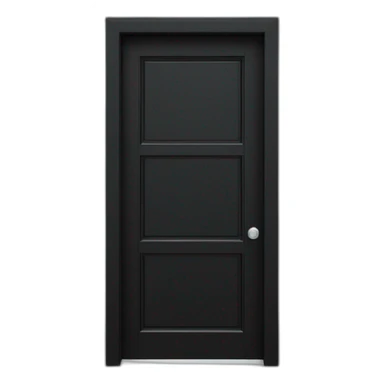 Large windowless rectangular matte black door whitek handle and a vertical BCD sight Adjace sticker