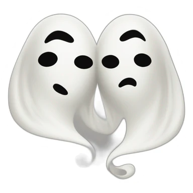 a female and a male ghosts in a Ying and yang sticker