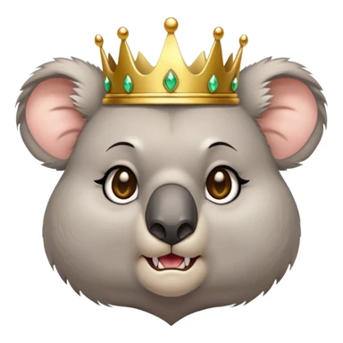 An angry koala princess  sticker