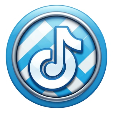 Make me an verified tiktok emoji like the one that's blue and inside is a white check sticker