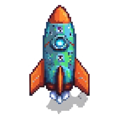 rocket ship sticker