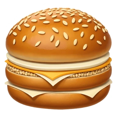 bread bun without cheese or patty sticker