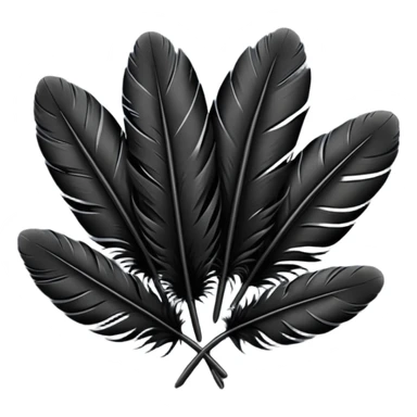 bundle of black feathers sticker