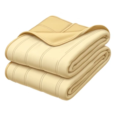 Cream colored blanket folded sticker