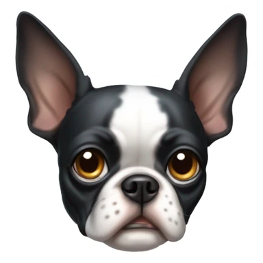 Boston terrier freezing sticker
