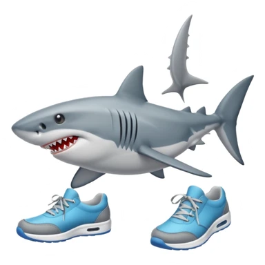 Shark whit shoes sticker