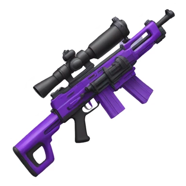 Purple machine gun sticker