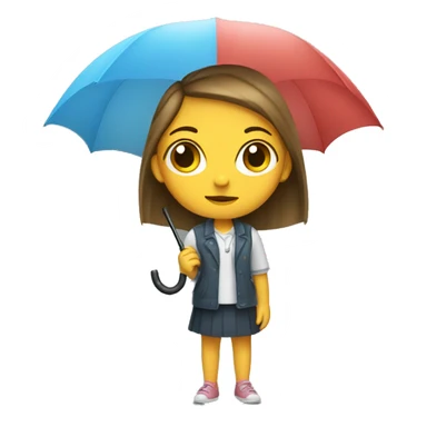 Girl with a umbrella sticker
