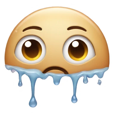 melting face with cute eyes sticker