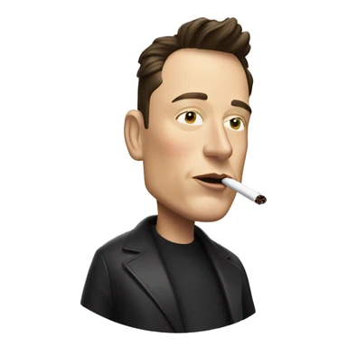 Elon musk smoking sigaret sticker
