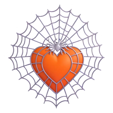 gothic heart, royal blue velvet, silver spiderweb overlay, dramatic and elegant sticker