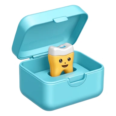 Dental floss in a box sticker