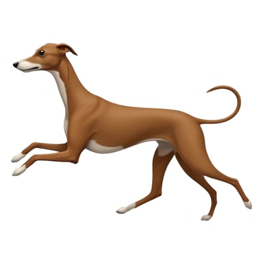 Silouhette of a brown Greyhound running sticker