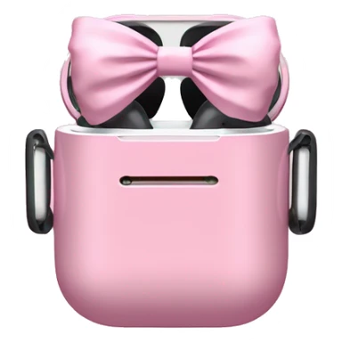 pink airpod max headphones with bows  sticker