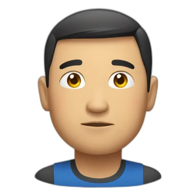 Asian CrossFiter man thinking  sticker