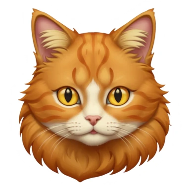 orange tabby cat with yellow eyes m on forehead sticker
