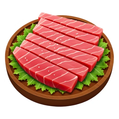 Make tuna sashimi iPhone emoji style sticker