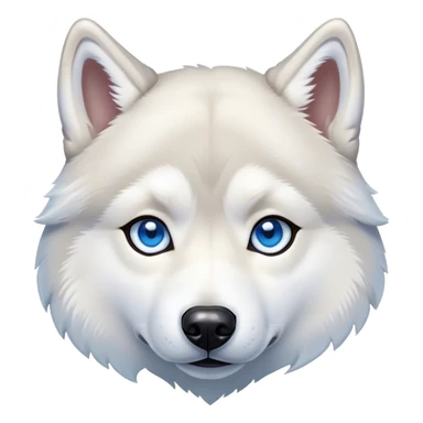 Husky tout blanc avec les  yeux bleues  sticker