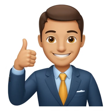 Boss with thumbs up sticker