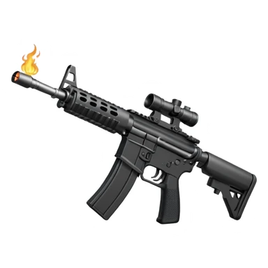 ar 15 with gun flash like its shooting sticker