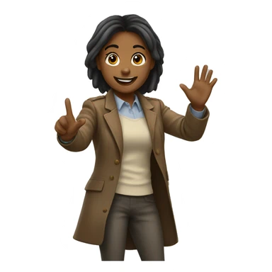 Girl saying hi to sir sticker