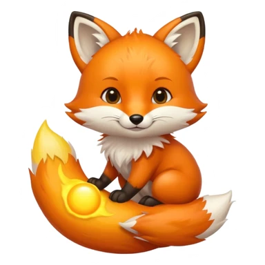 Baby fox carrying a sun ☀️🦊 sticker
