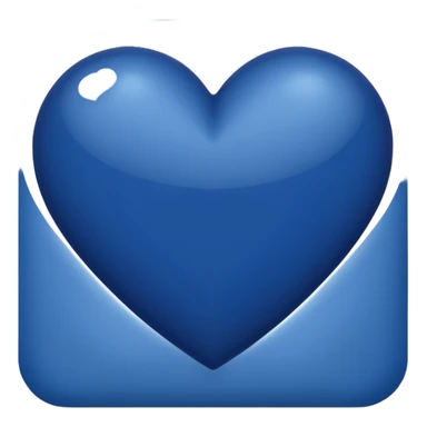 Navy blue heart sticker