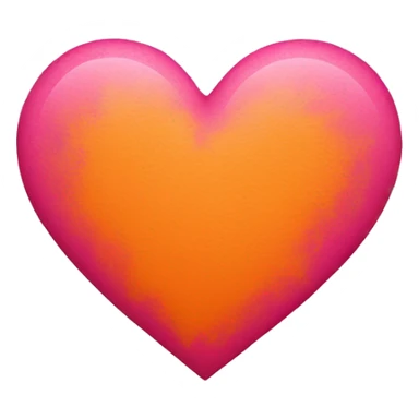 Pink orange grunge heart  sticker