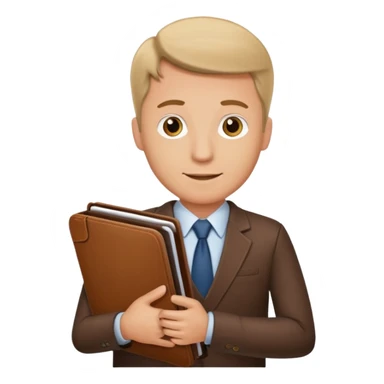 businessman with portfolio sticker