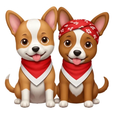 Dogs with red Bandannas sticker