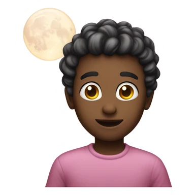 Pink moonlight sticker